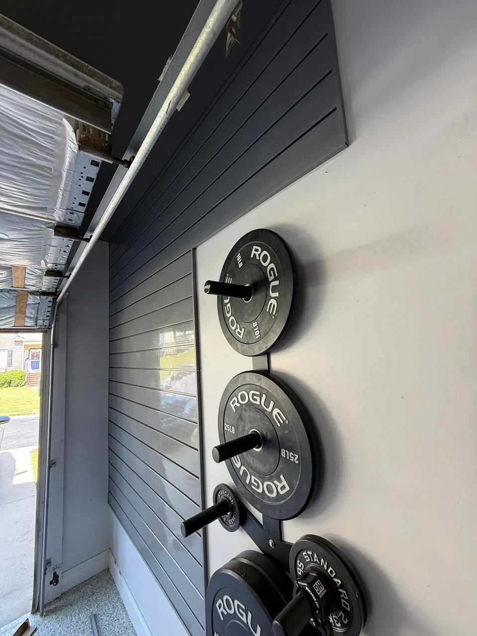 Garage slat wall