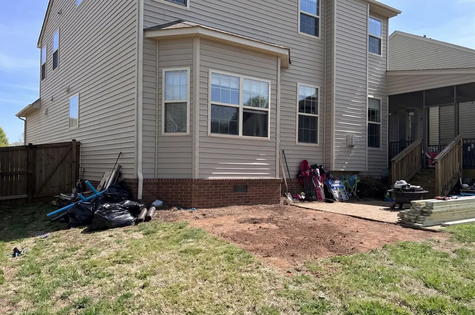 Raised garden beds, Simpsonville: before