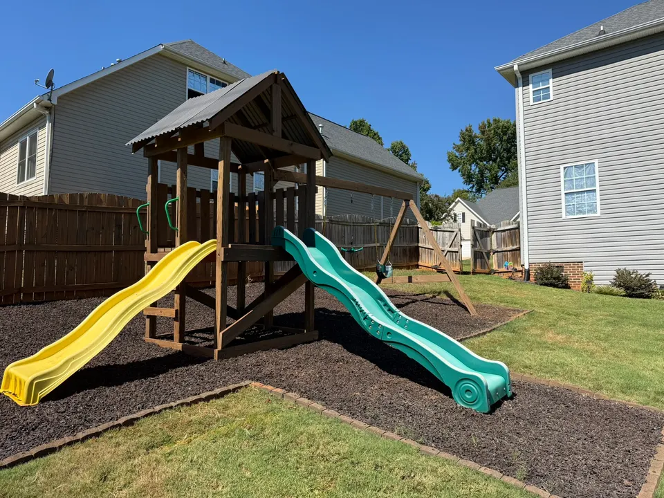 Playset rebuilt and stained