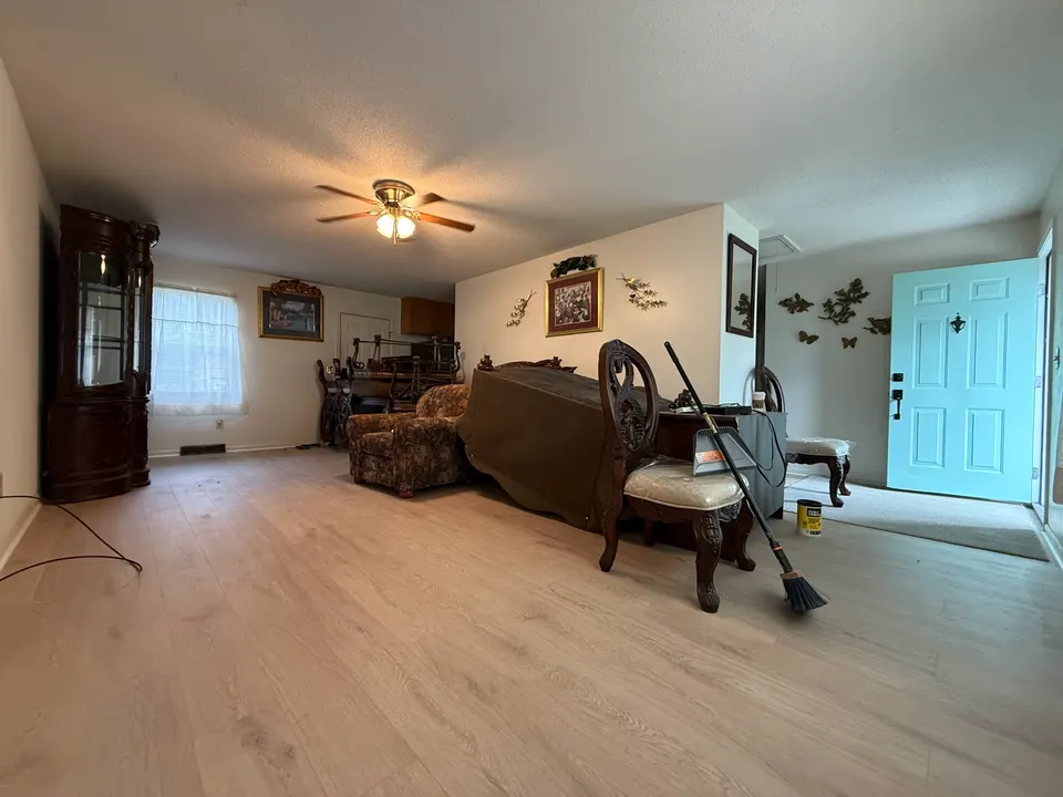 Living room, Kitchen, and hallway floors