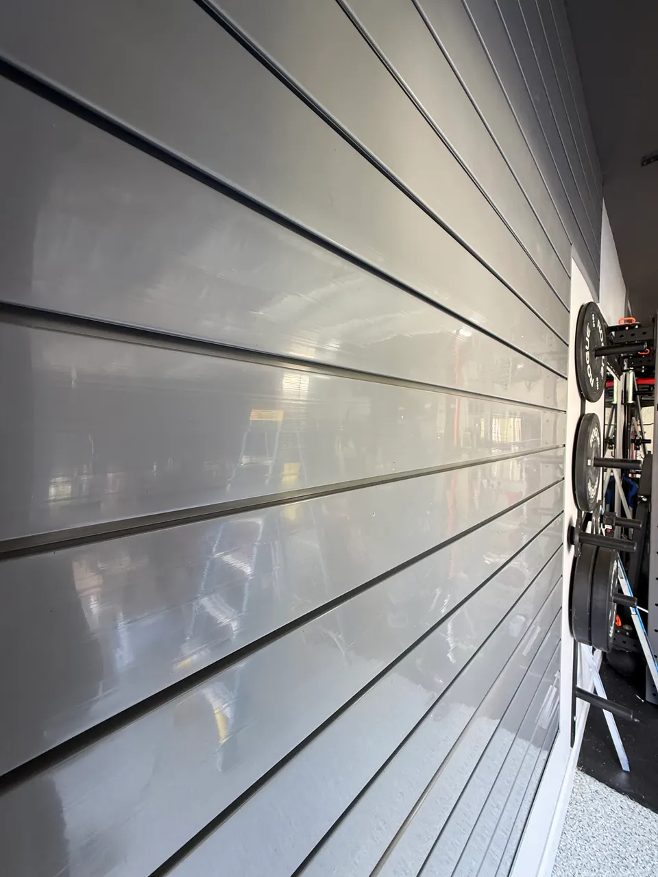 Garage slat wall