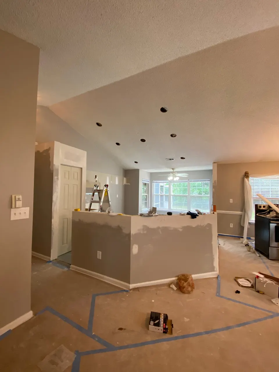 Kitchen and living area, Boiling Springs: before