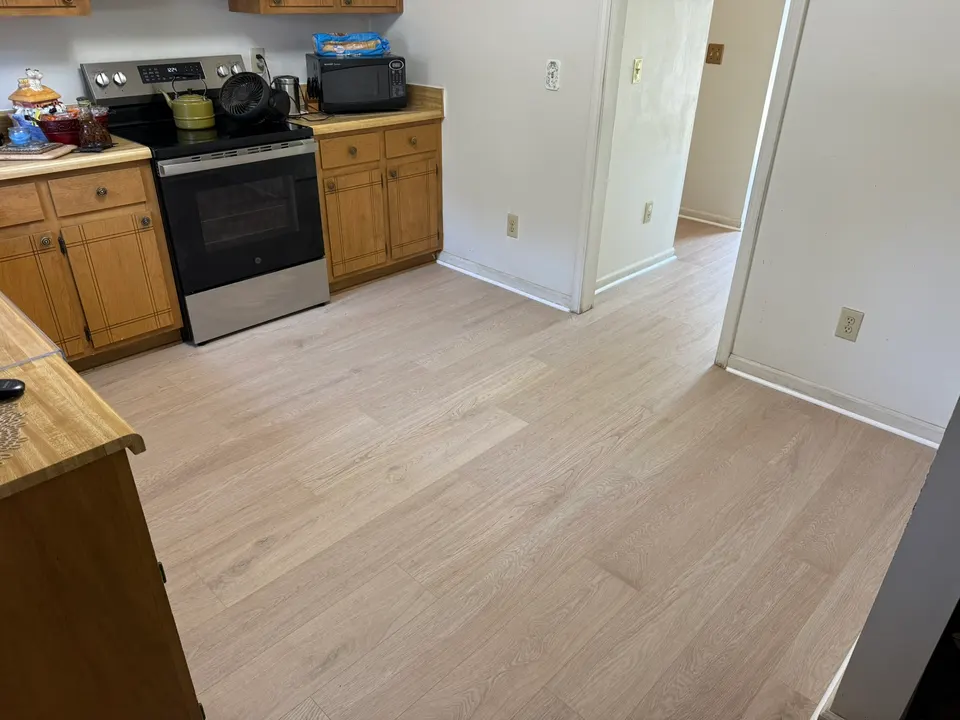 Living room, Kitchen, and hallway floors