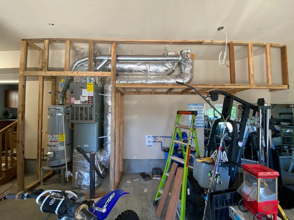Garage finish: before