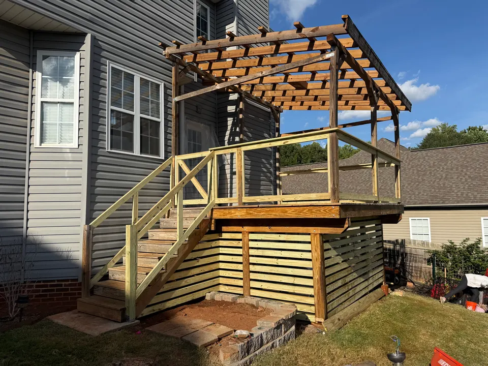 Covered Deck update and stain