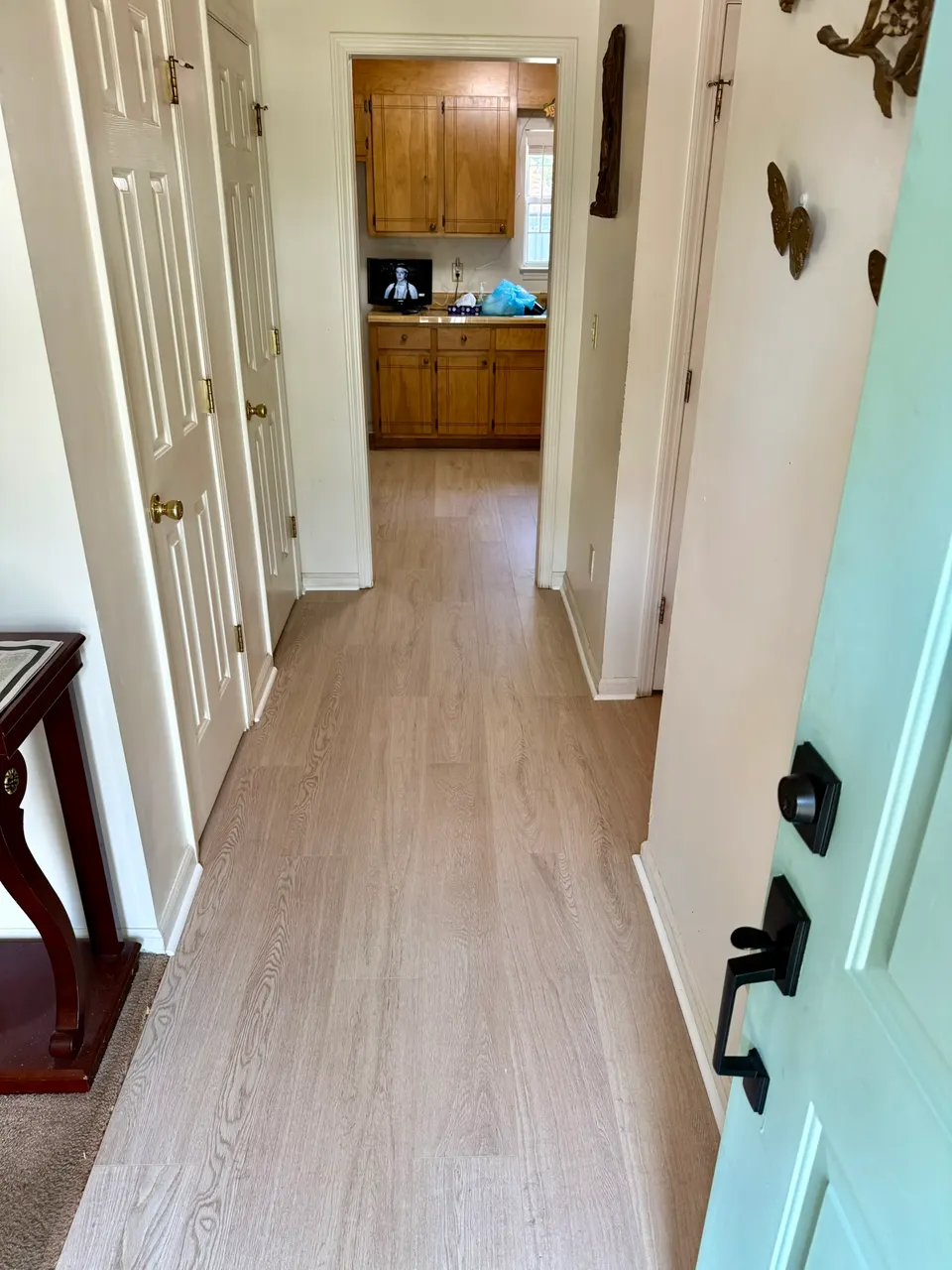Living room, Kitchen, and hallway floors
