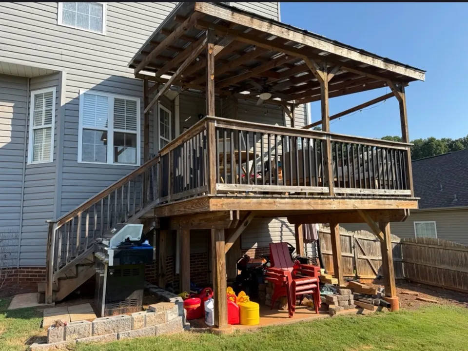 Covered Deck update and stain