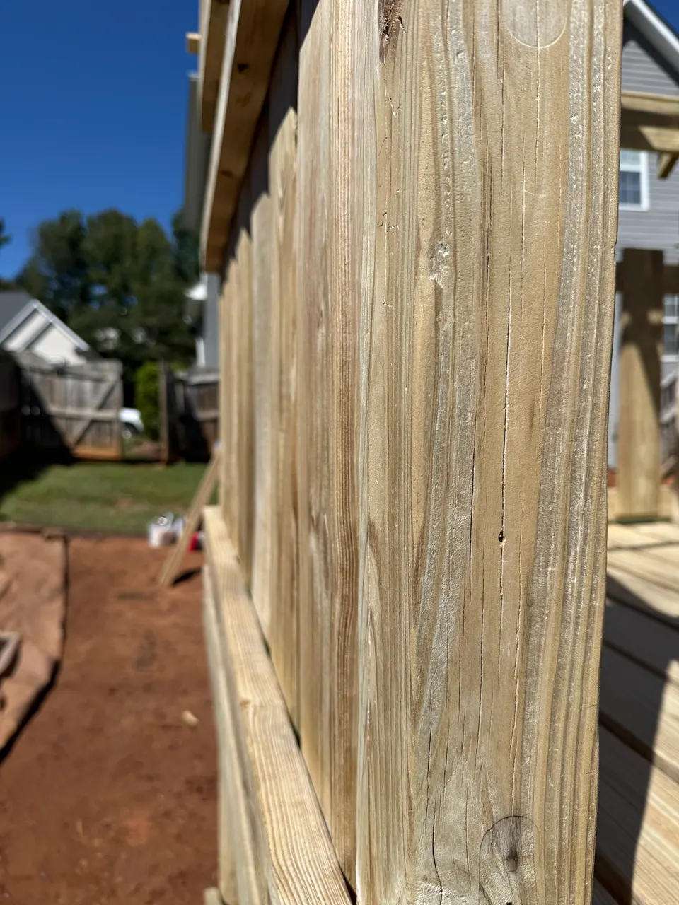 Playset rebuilt and stained