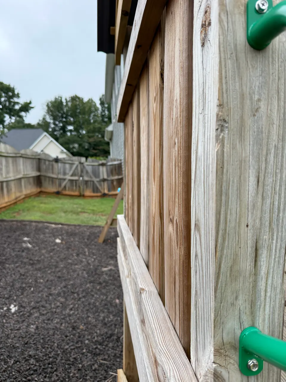 Playset rebuilt and stained